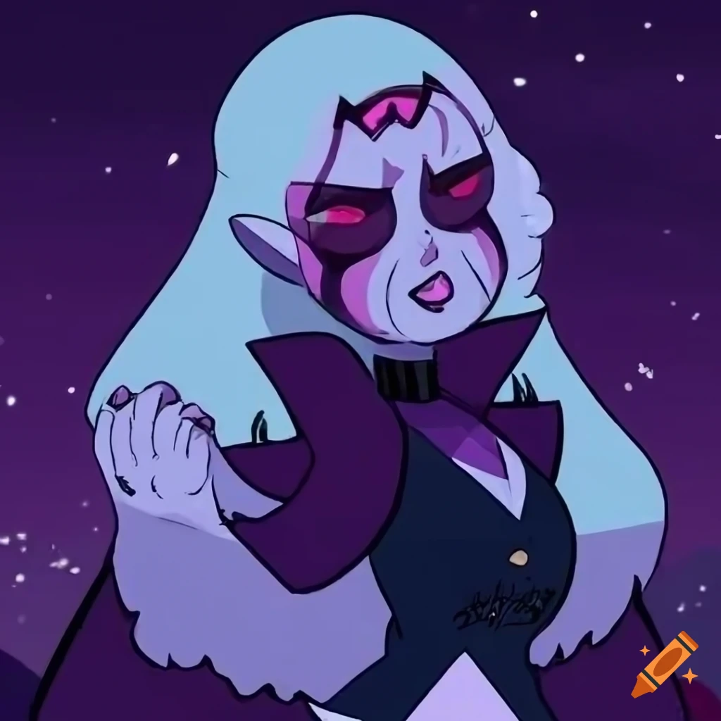 Artistic drawing of fictional characters in Steven Universe style