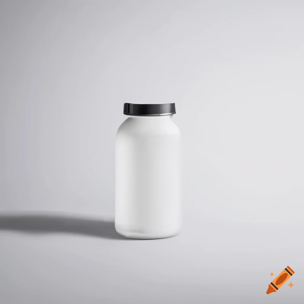 Clean bottle mockup on off-white background
