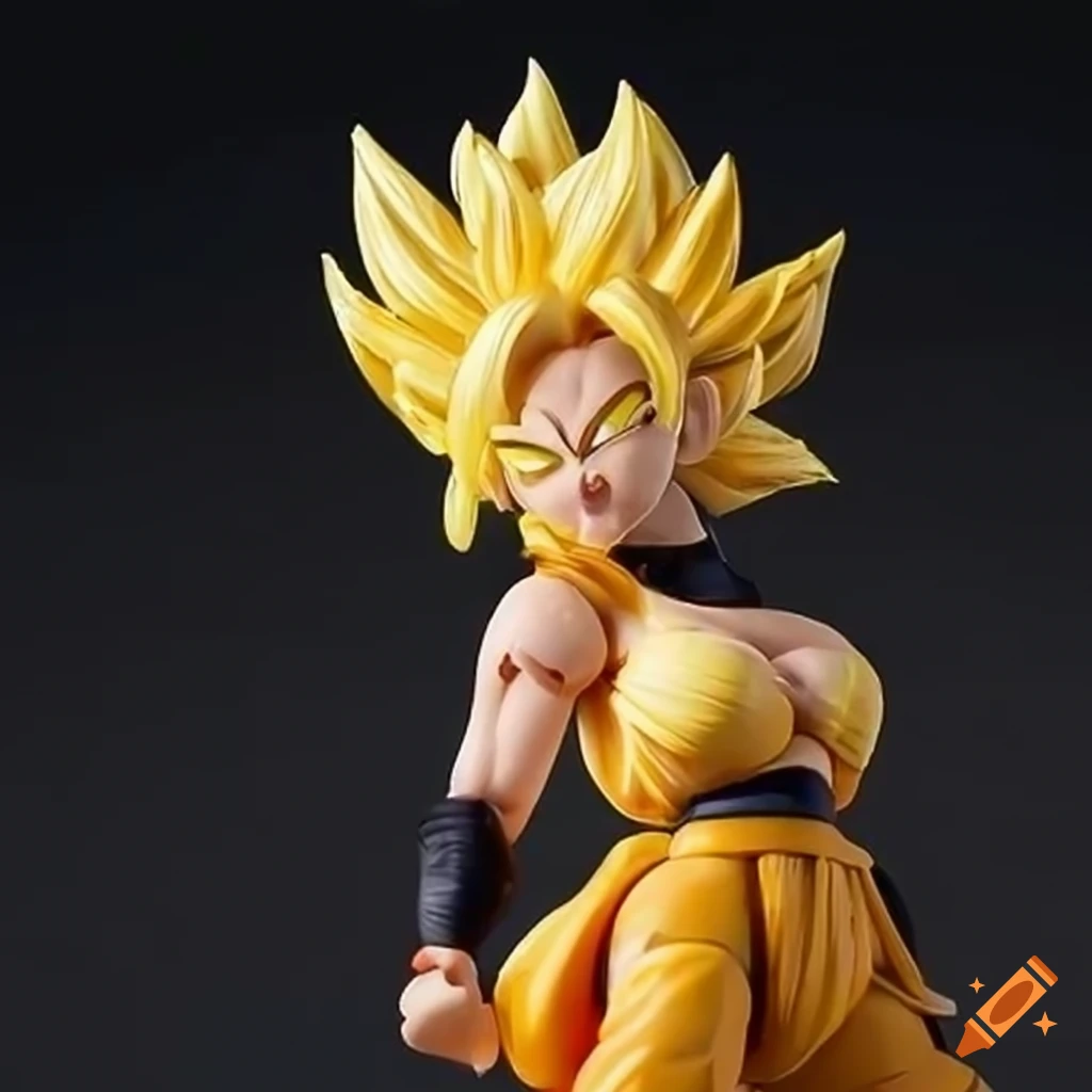 Female Super Saiyan action figure inspired by Dragon Ball