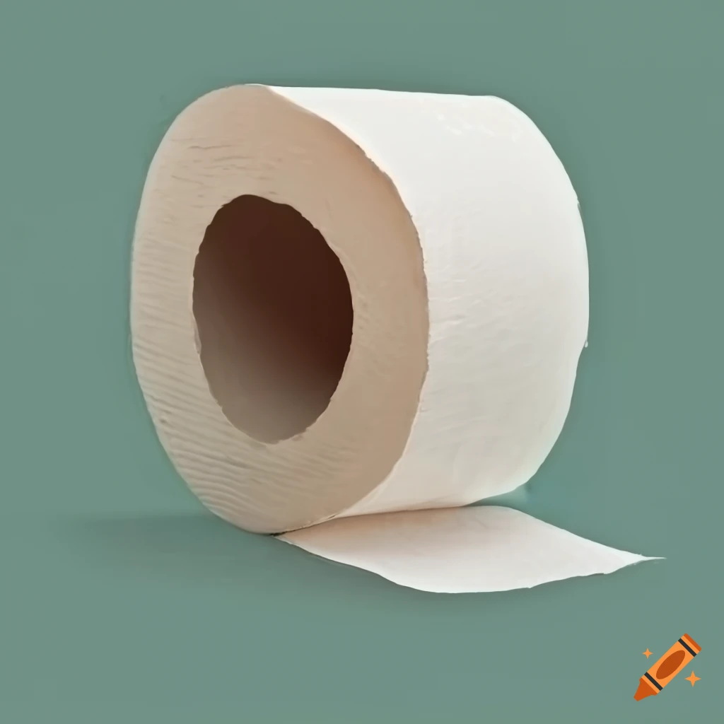 Toilet paper roll in an abstract composition