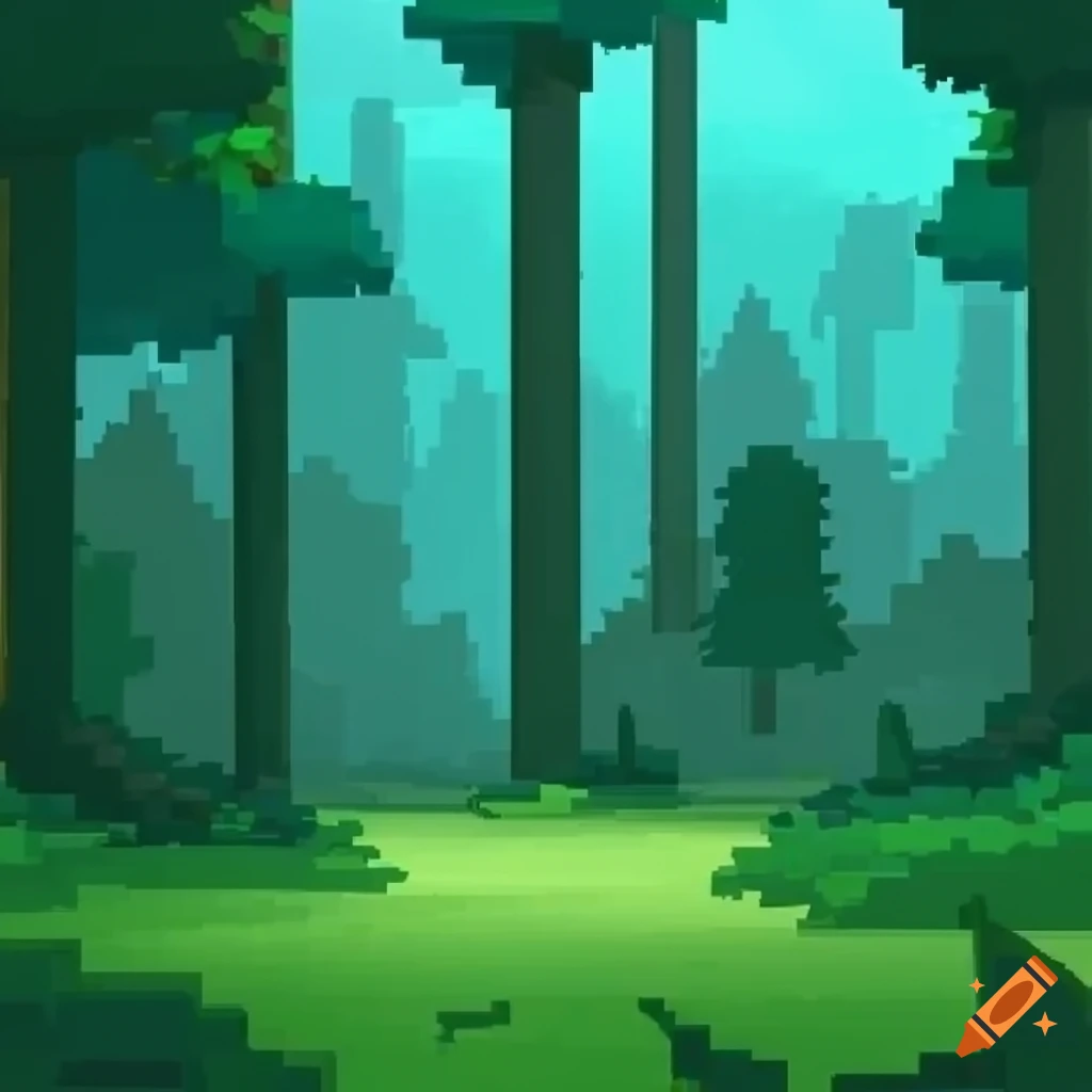 Forest pixel python game on Craiyon
