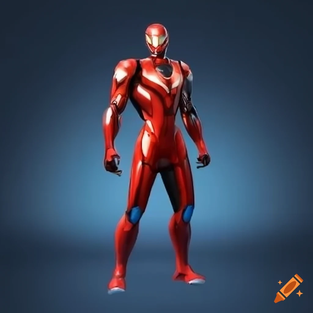 Max Steel full body suit in red and blue