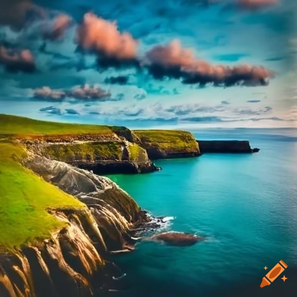 Irish seaside in summer