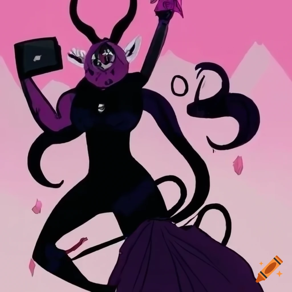 Artistic fusion of various characters in a Steven Universe style