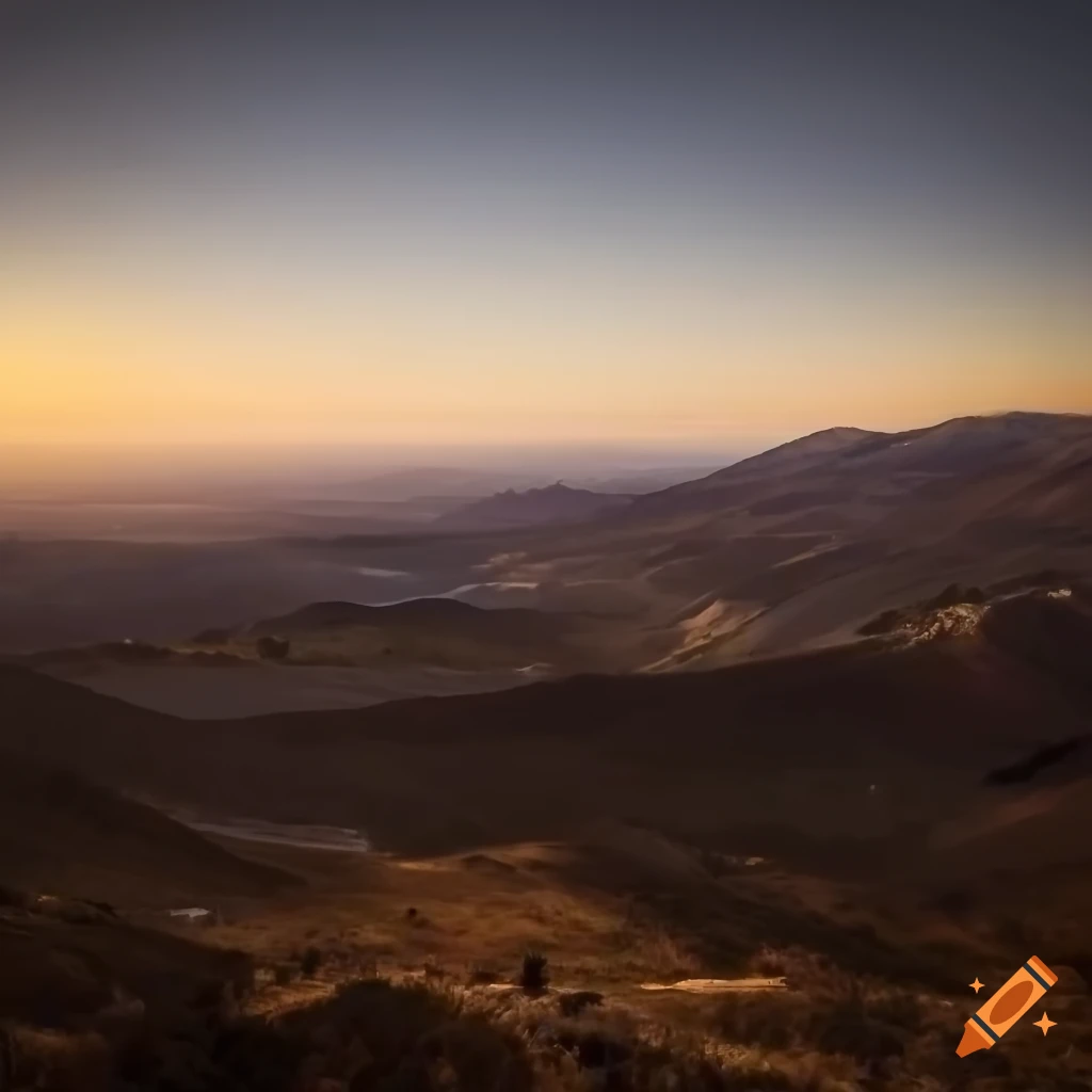 View over Almeria countryside in Spain
