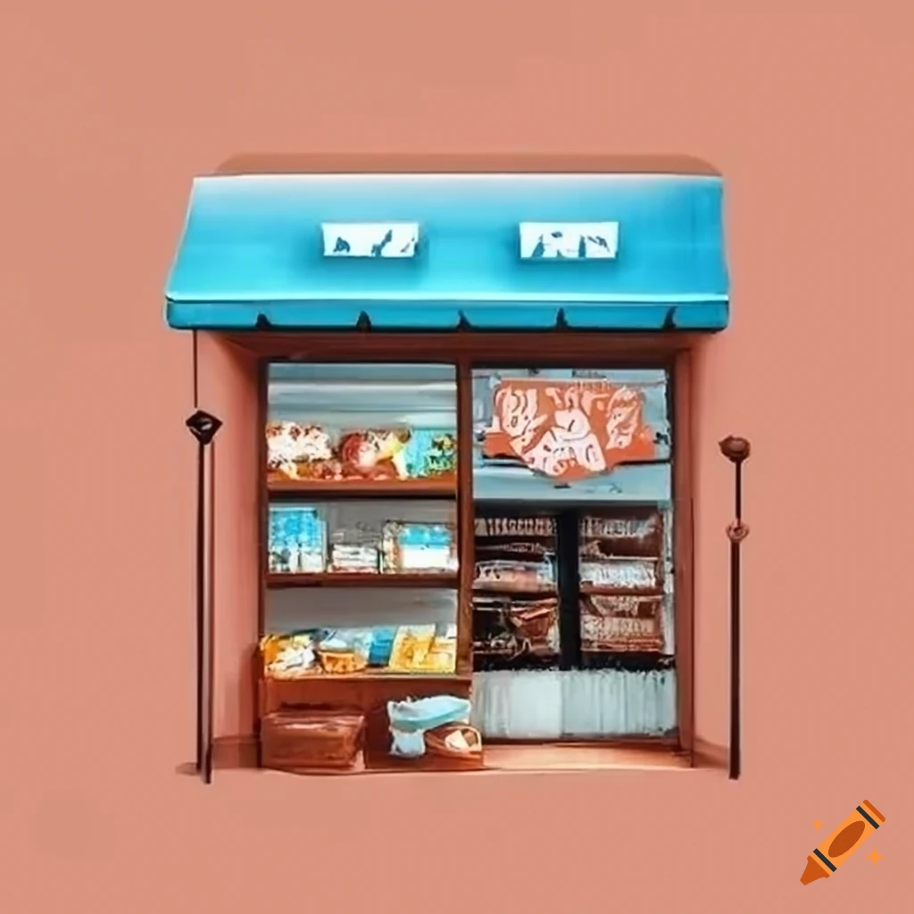 Gelyn's sarisari store signage at a simple store on Craiyon