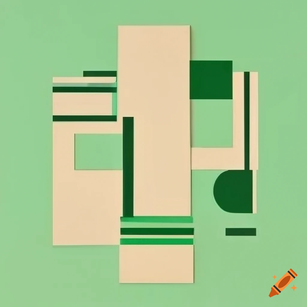 Bauhaus Exhibition poster with minimalist geometric building