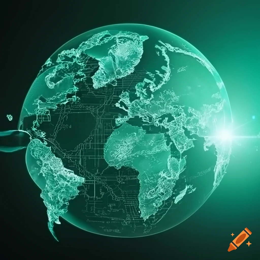 Green bubble diagram with Europe map for Public Procurement process