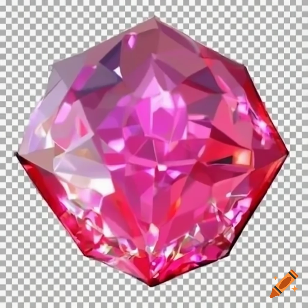Shiny 3D diamond with anime style and Japanese text