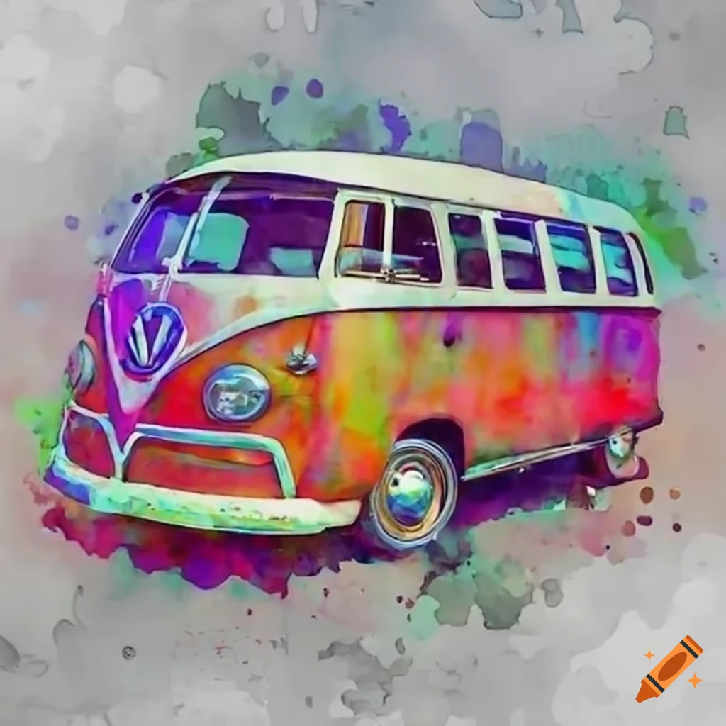 High resolution classic split-screen VW camper van