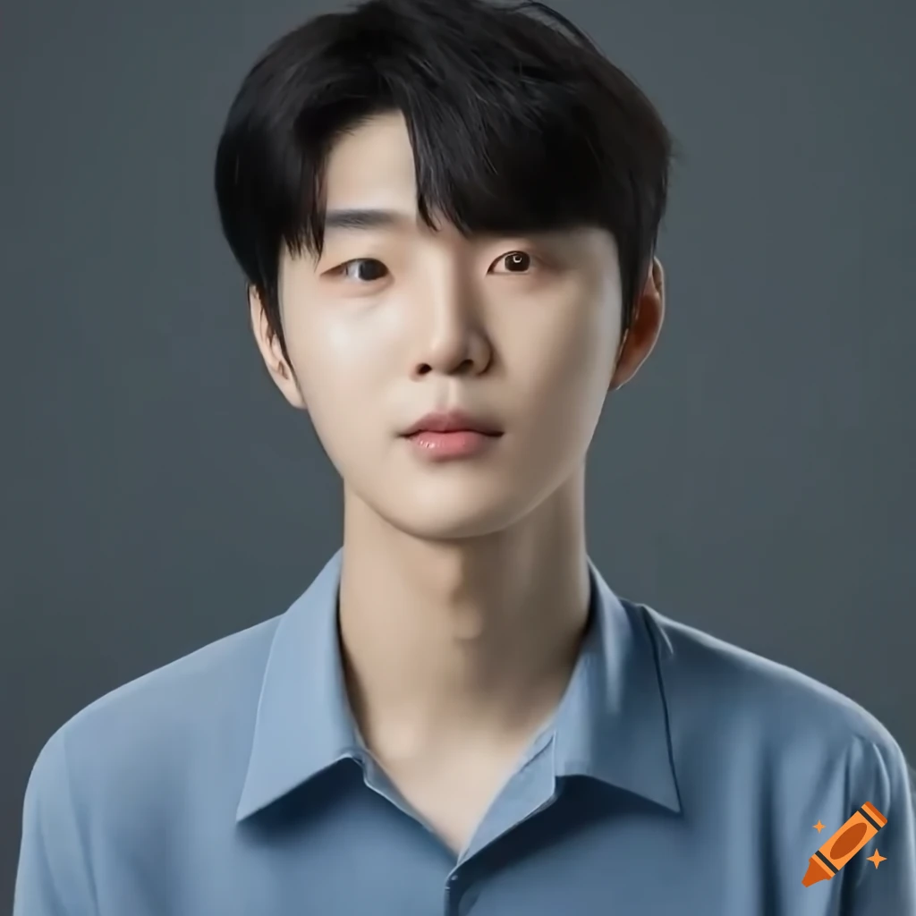 Thin Korean male with soft facial features
