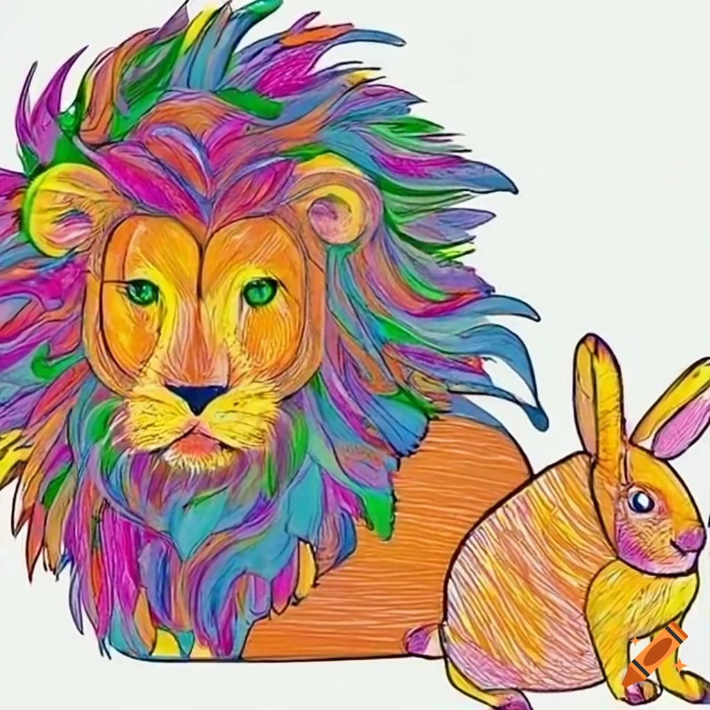 Rabbit and lion