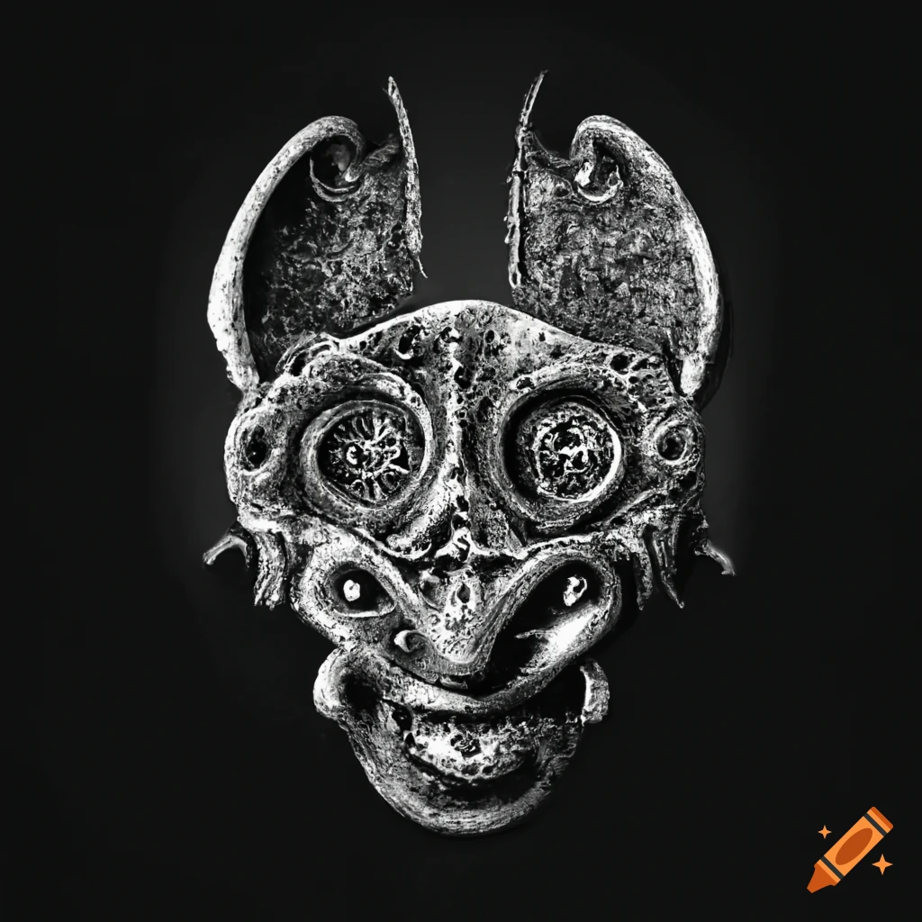 Cast Iron metalwork with a frog skin and wool of bat design