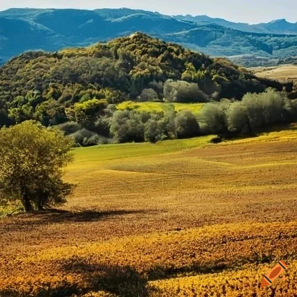 Spanish countryside landscape view