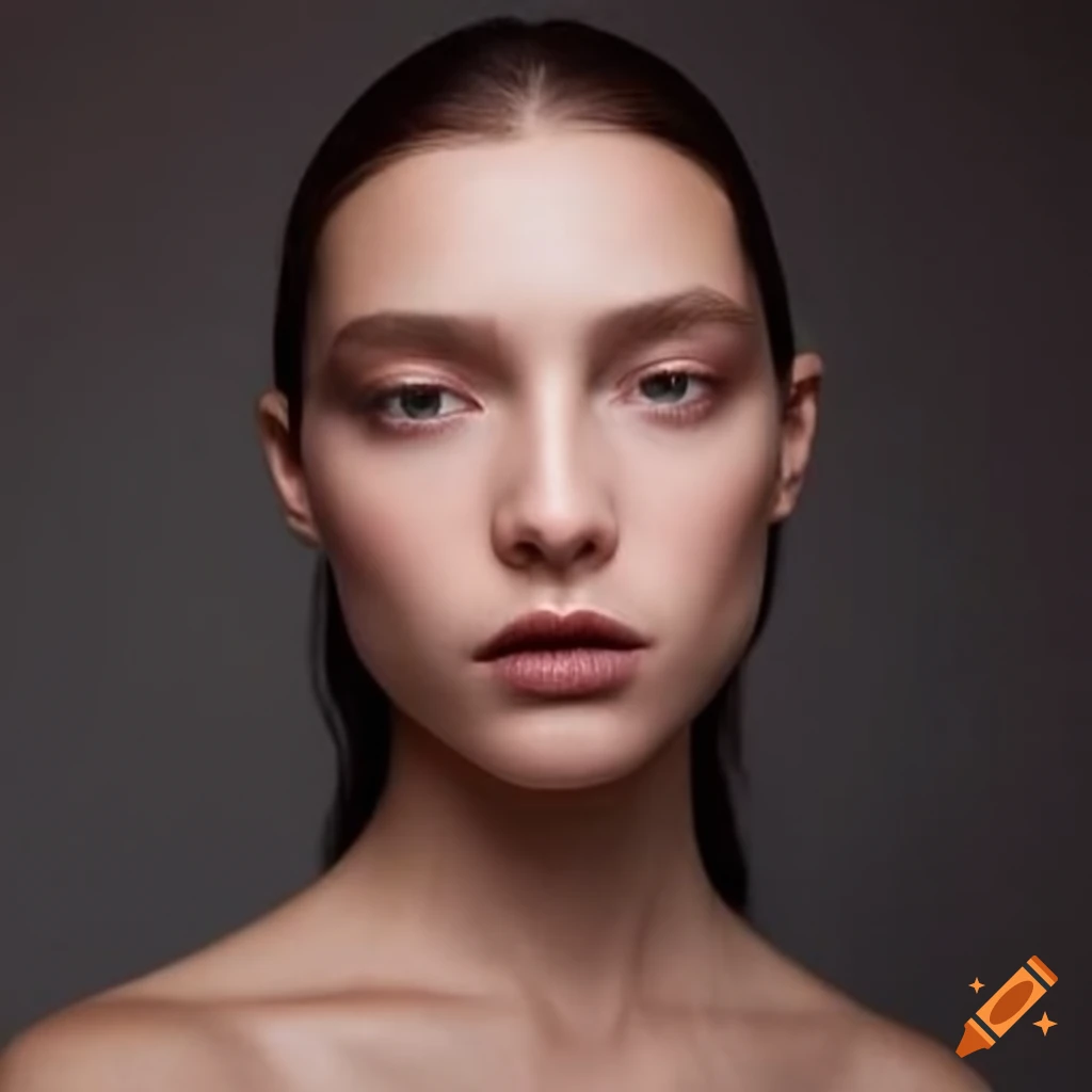 Female face expressing anger