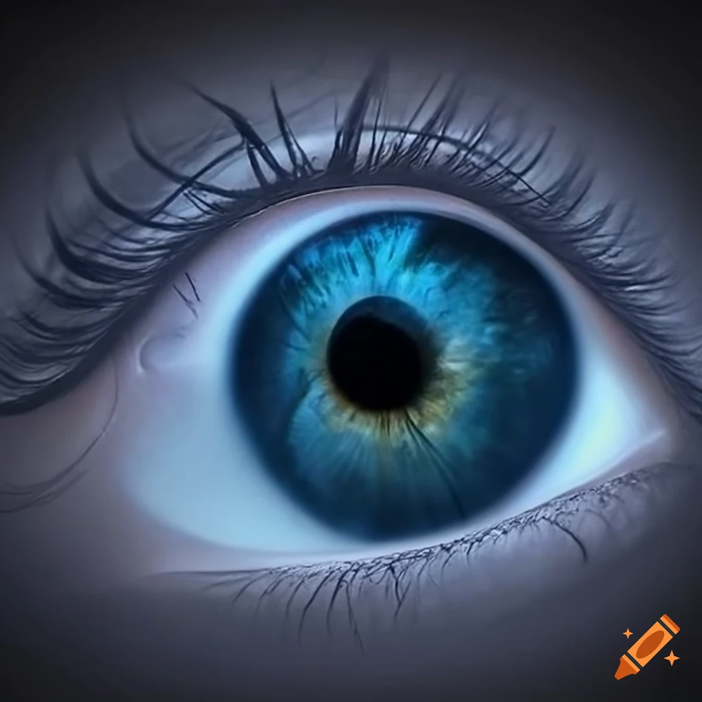 Close-up of a beautiful blue eye