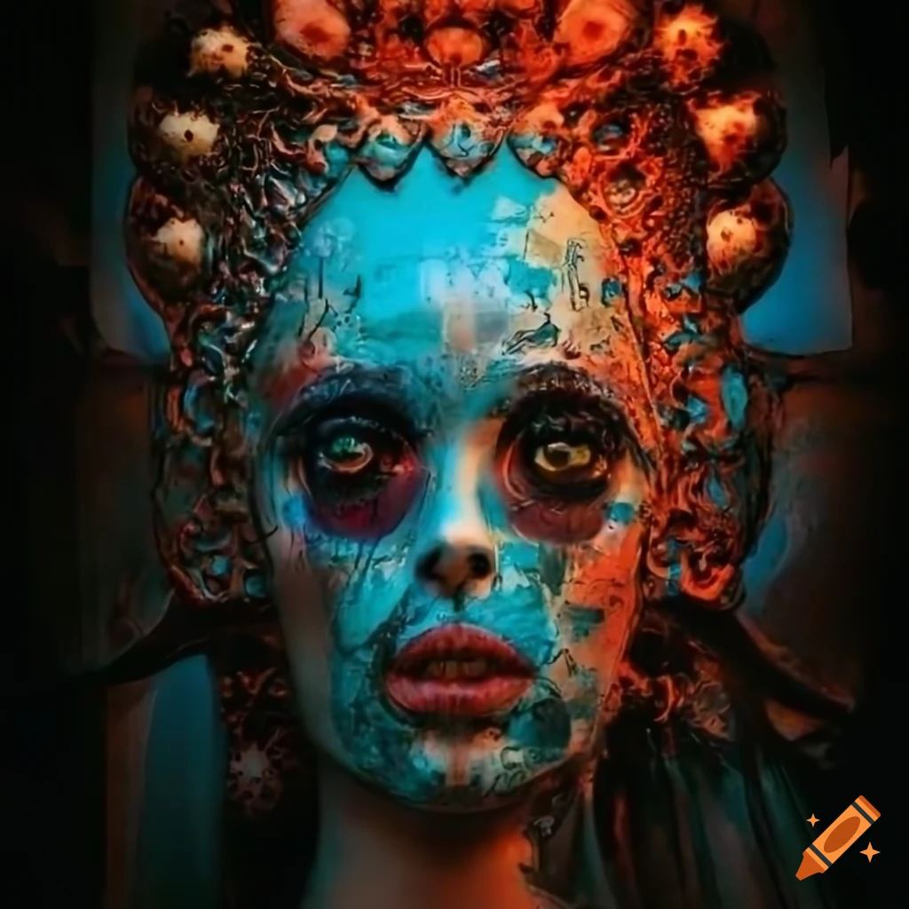 Deus ex machina in a heavy metal psychedelic style
