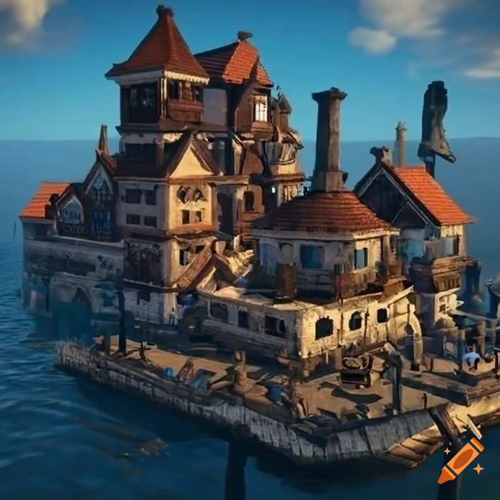 I want to play Atlas on PC, building a Mediterranean-style village with houses, a workshop, a tavern, and a shipyard