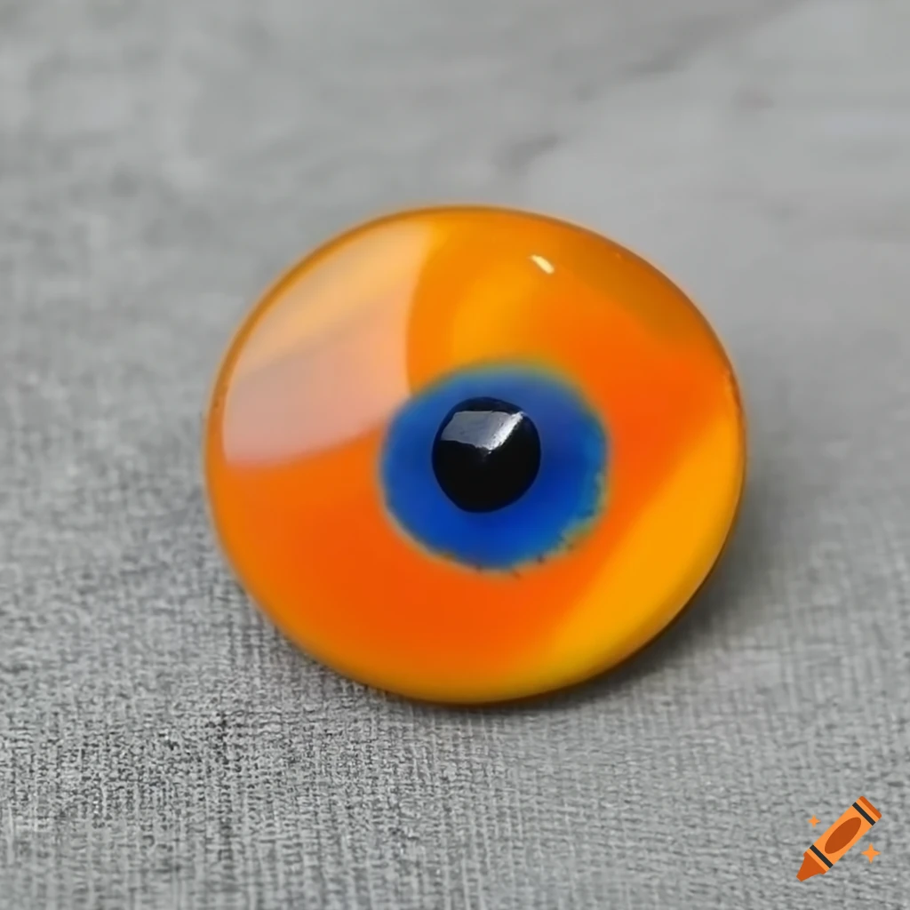 Bright orange fox eye glass eye on Craiyon
