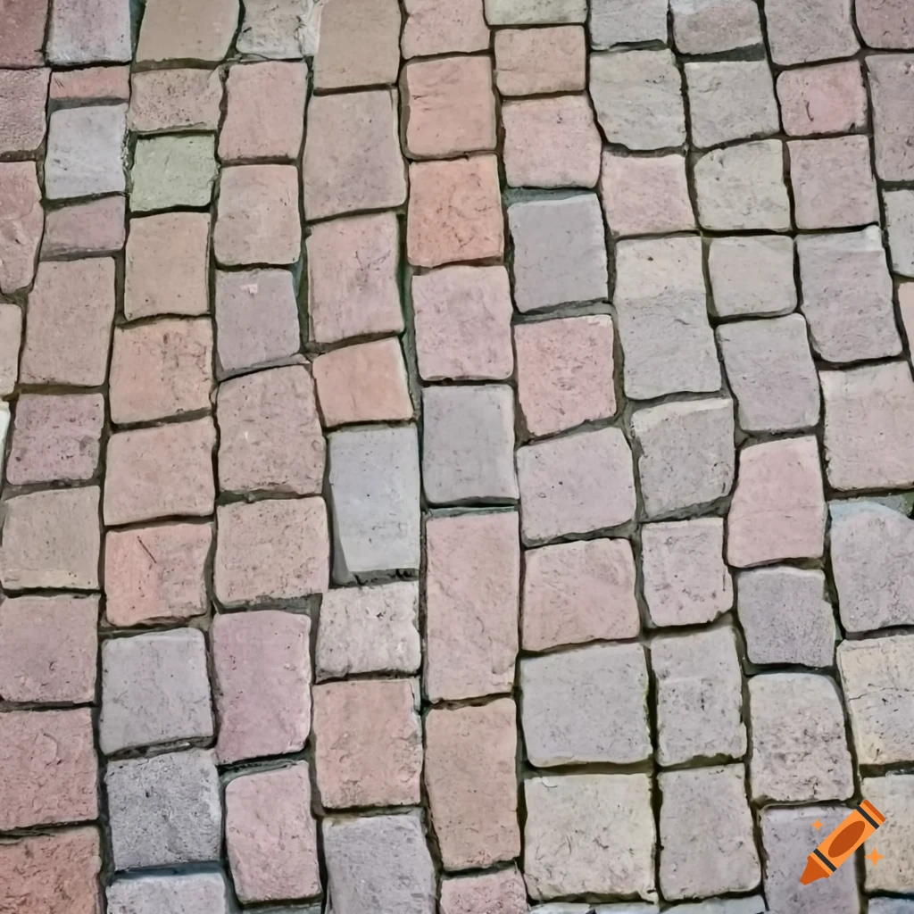 Close-up of textured stone paving slabs