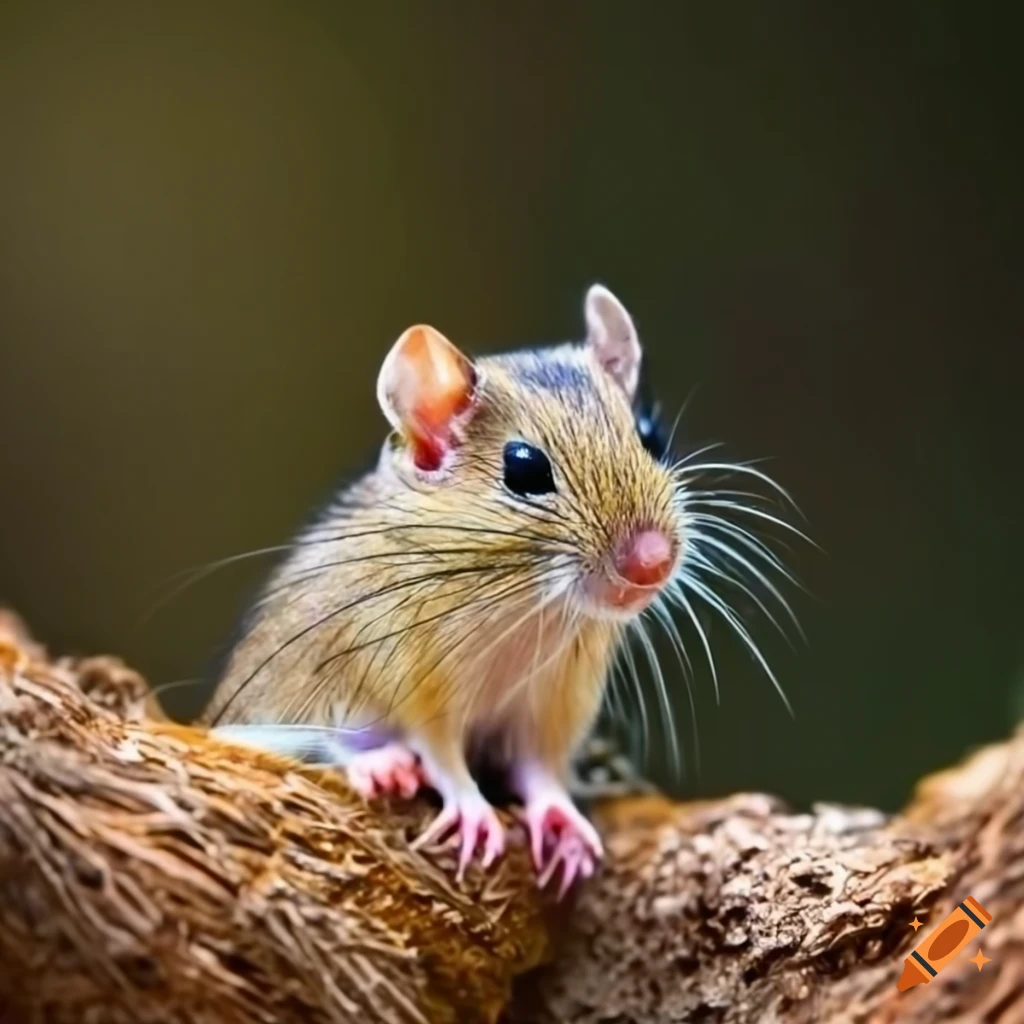 Small rodent with narrow body, flat head, sharp claws, and thick fur