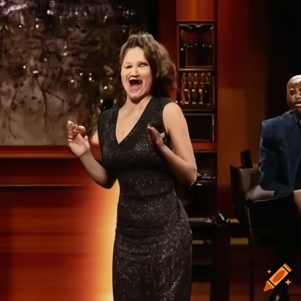 Late night US talk show featuring the Sentient Person discussing 