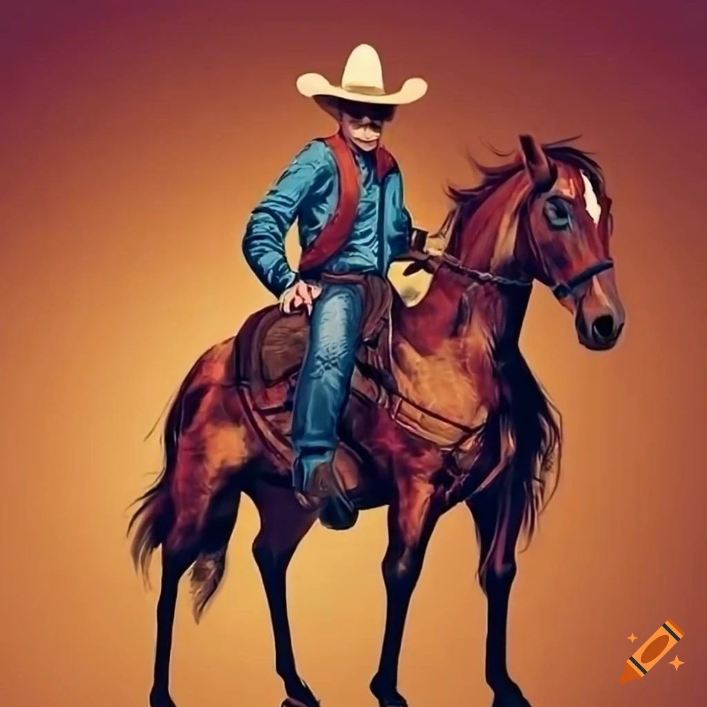 Cowboy riding a horse