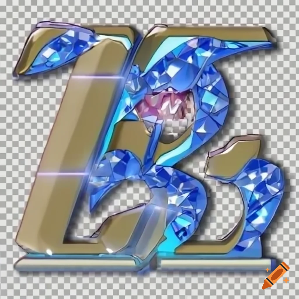 Shiny 3D diamond with Japanese text in anime style