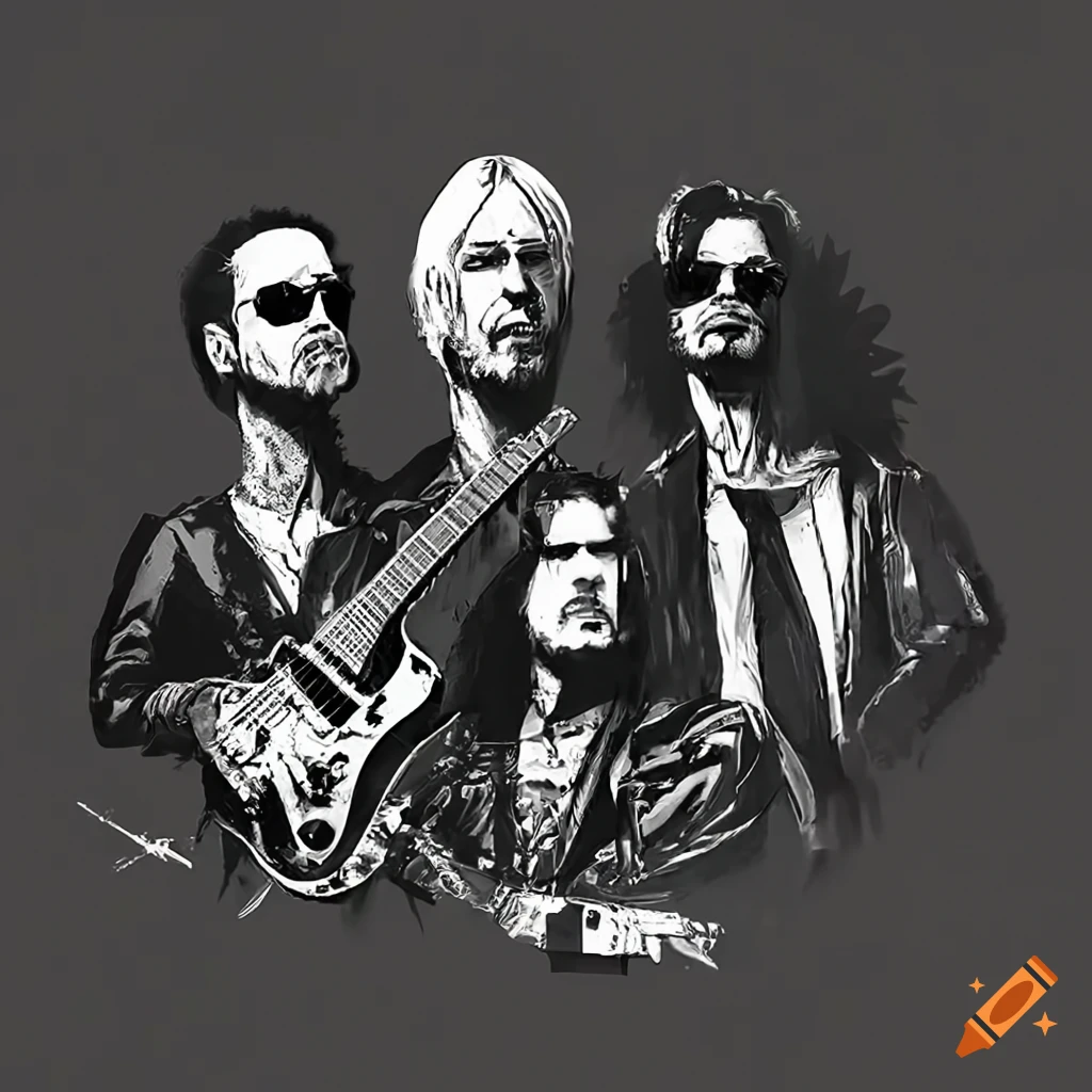 Classy rock music group photo in high resolution