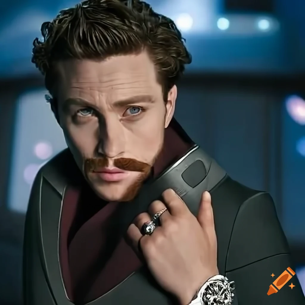 Young captain picard portrayed by aaron taylorjohnson with futuristic