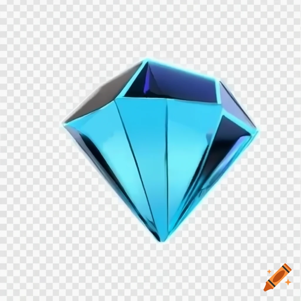 Shiny 3D diamond with Japanese text in anime style
