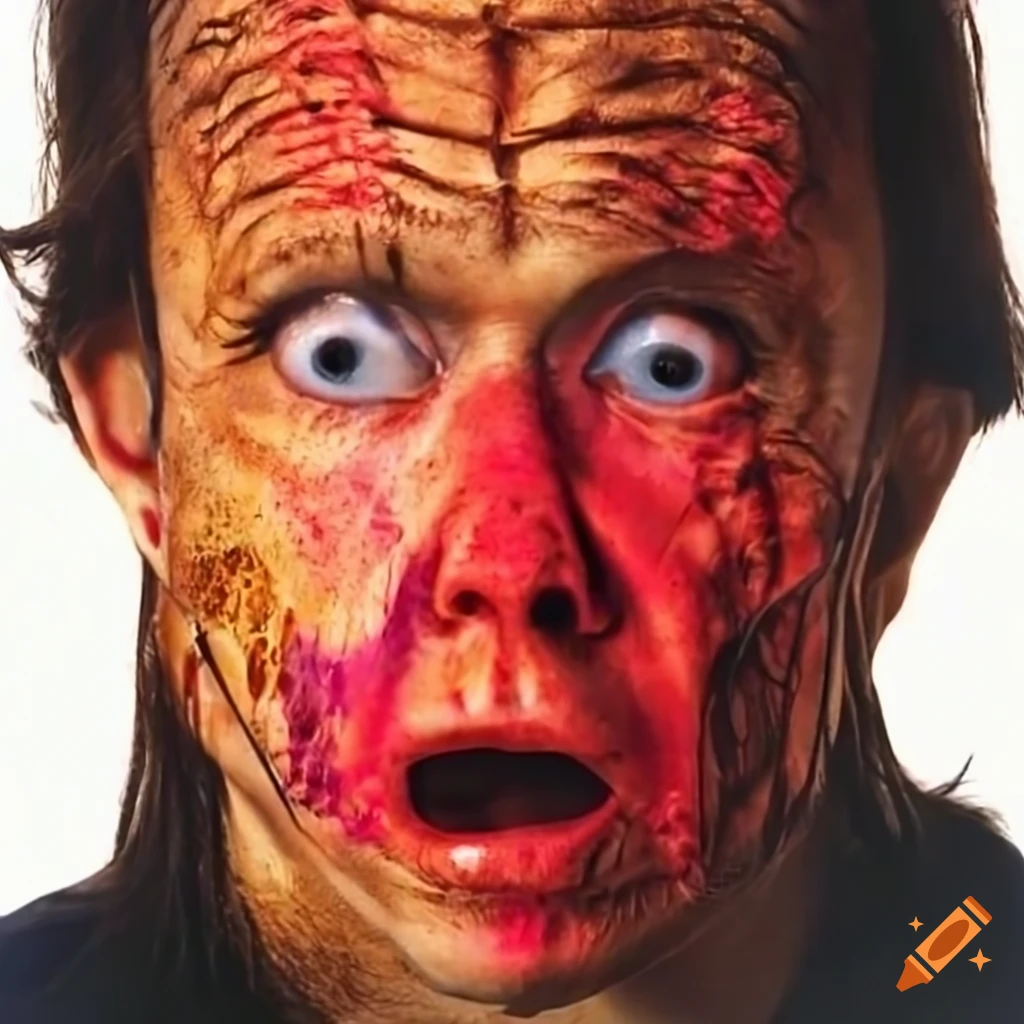 Hyperrealistic human face with crotolamo