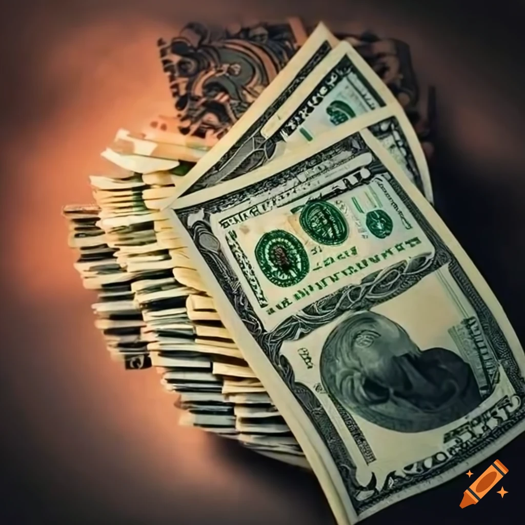 Pile of one hundred dollar bills