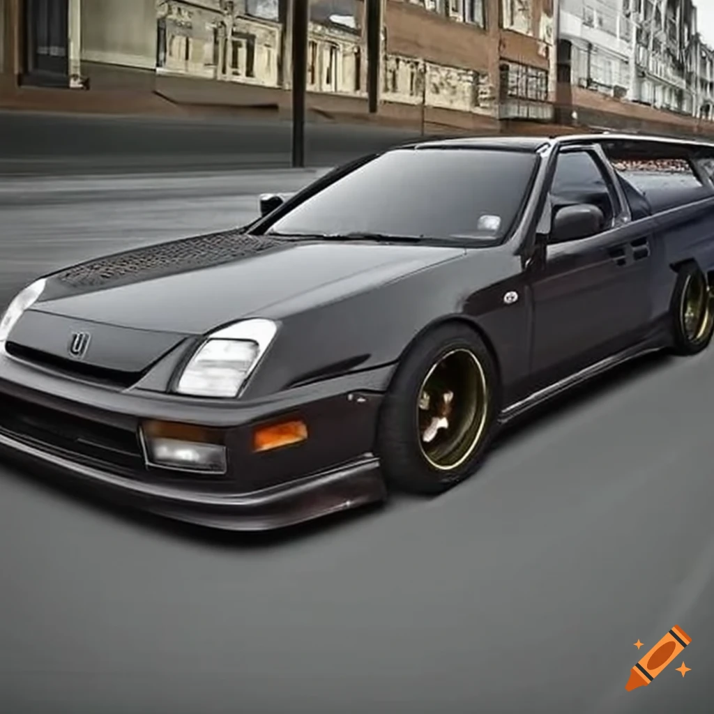 1997 Honda Prelude transformed into a ute with roof spoiler and aggressive aero