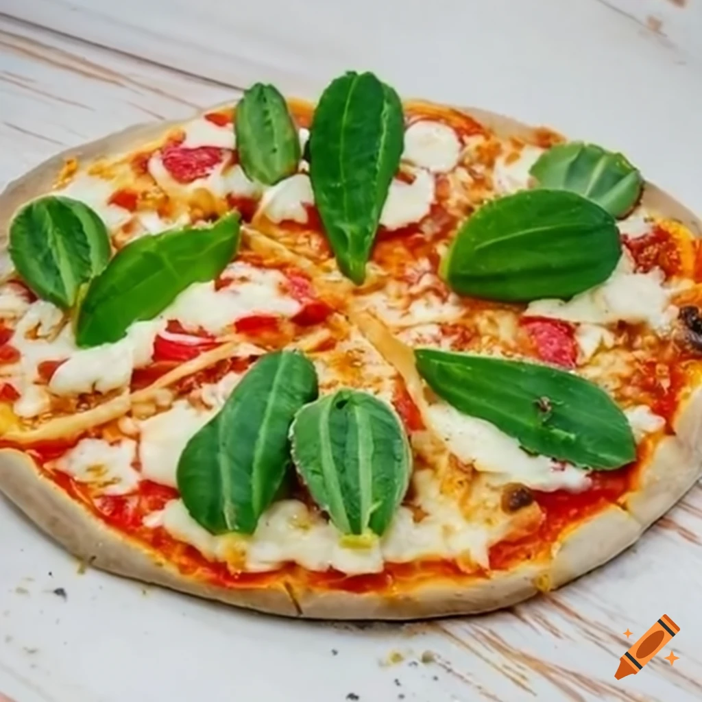 Pizza with cactus topping