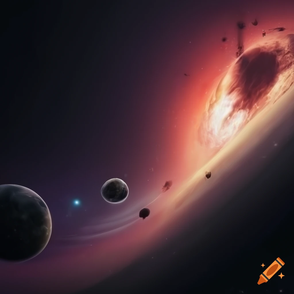 High resolution eerie outer space view