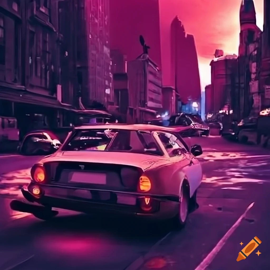 Urban car in a lo-fi setting
