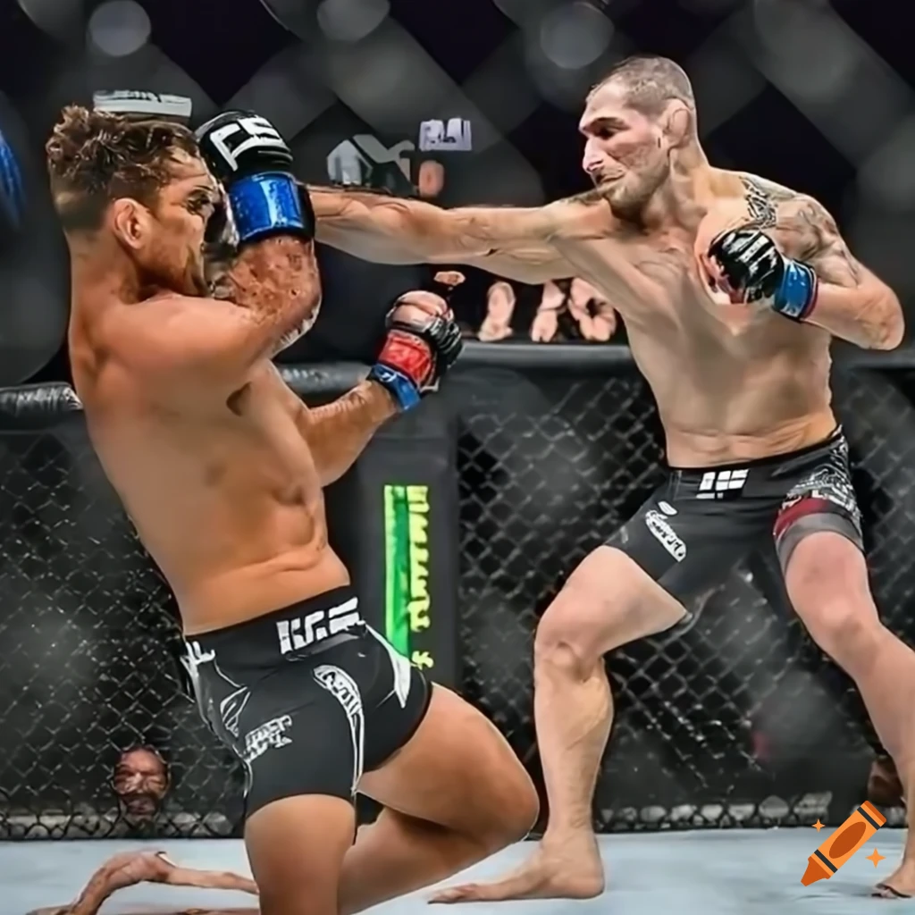 MMA fight poster featuring Sean Strickland vs. Paulo Costa with dynamic action