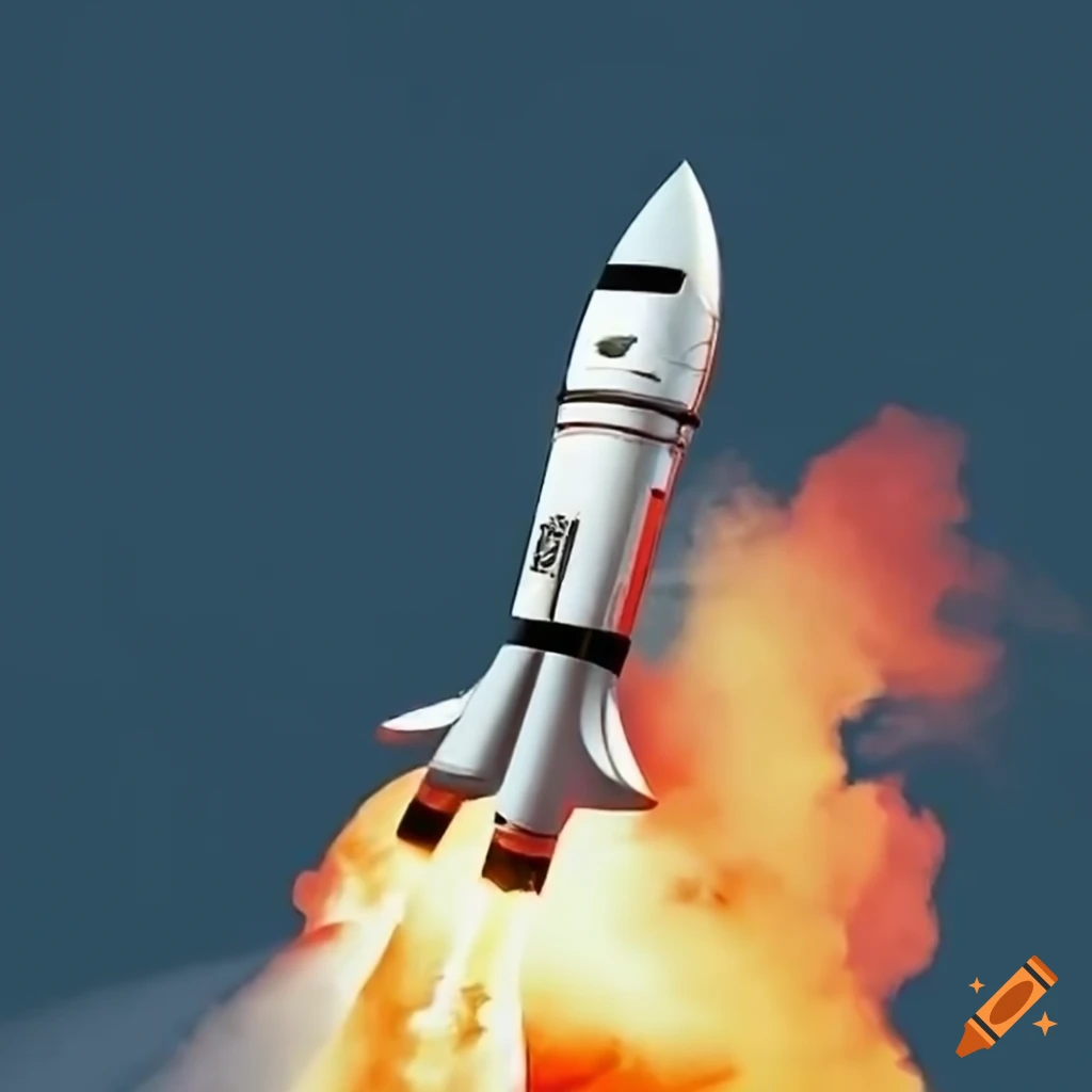 Start of a rocket with letters SLK