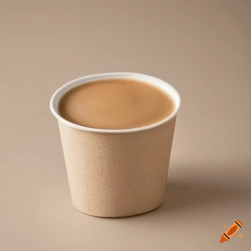 Biodegradable foam cup with tahini filling