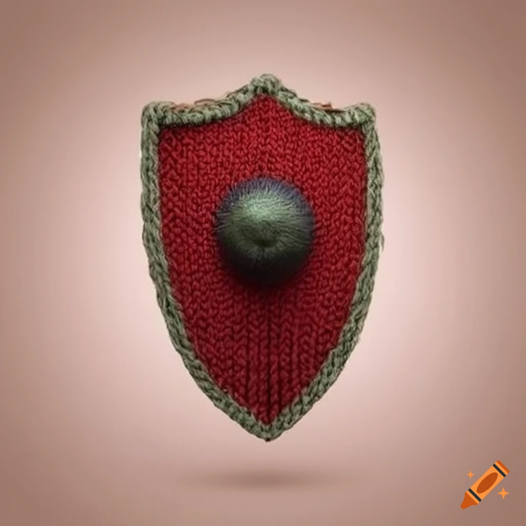 Knitted look shield