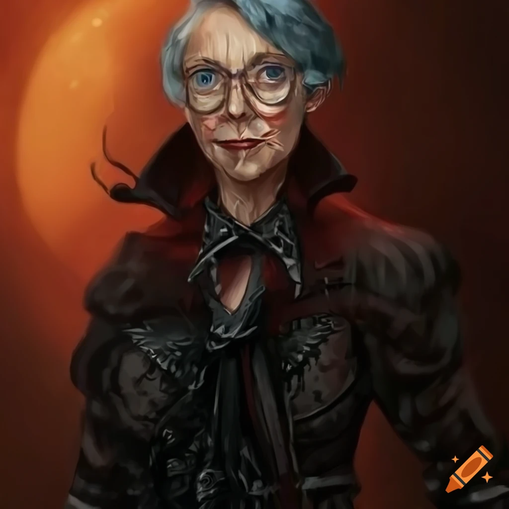 Fanart of French politician Elisabeth Borne in gothic Bloodborne style