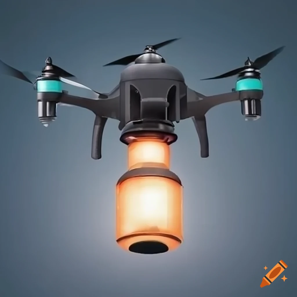 Drone with lantern light