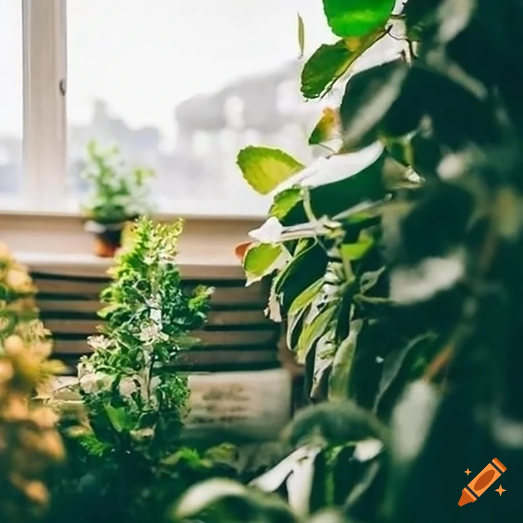 Cozy apartment filled with plants and trees