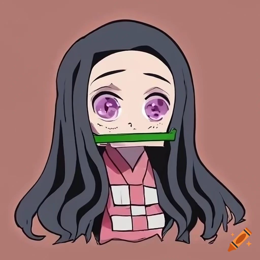 Chibi version of Demon Slayer Nezuko Kamado character