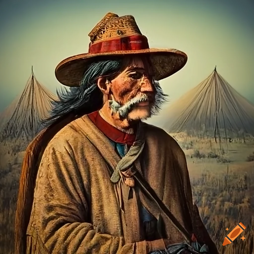 American pioneer exploring the untamed wilderness in 19th century New Mexico