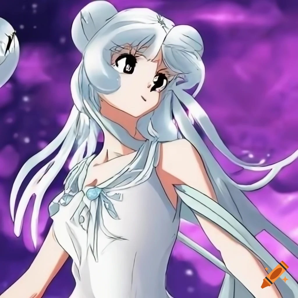 Shiny 3D white diamond anime wallpaper from the 2000s