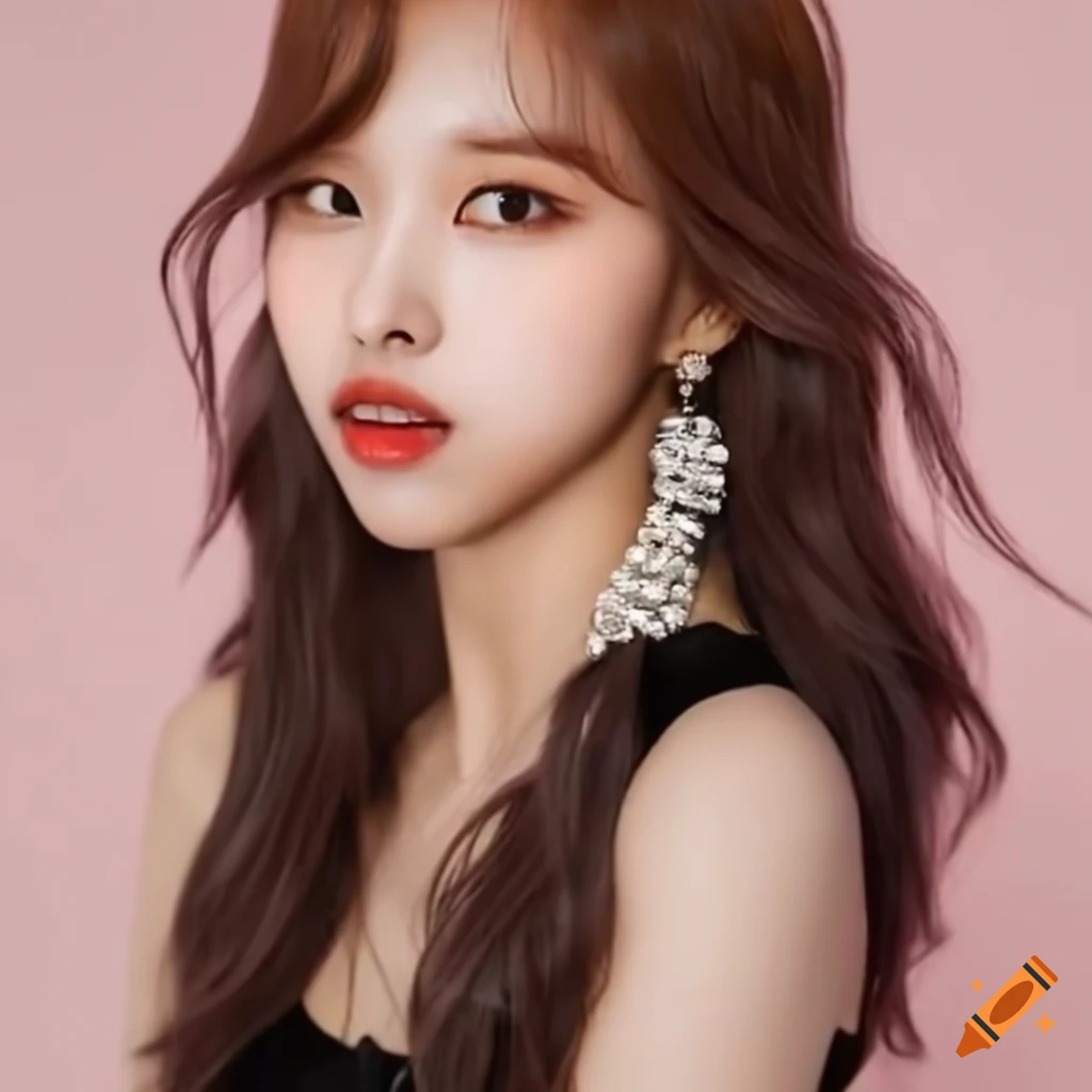 Twice Mina with reddish-brown hair