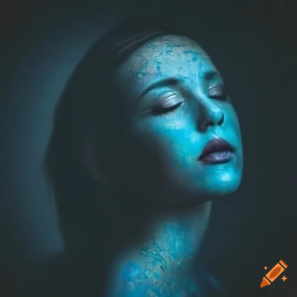 Dreamy night with eyes closed