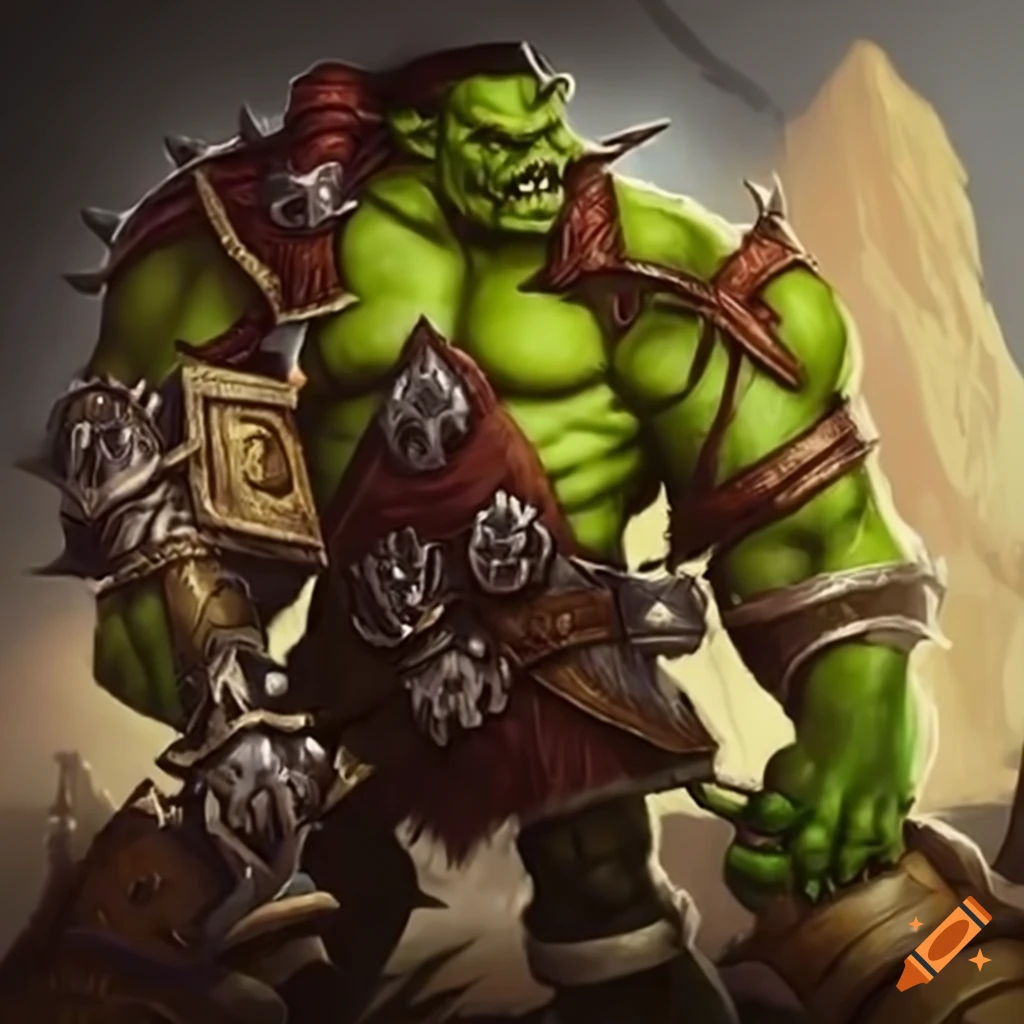 Fantasy world with a war between orc heroes